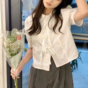 Coquette White Blouse